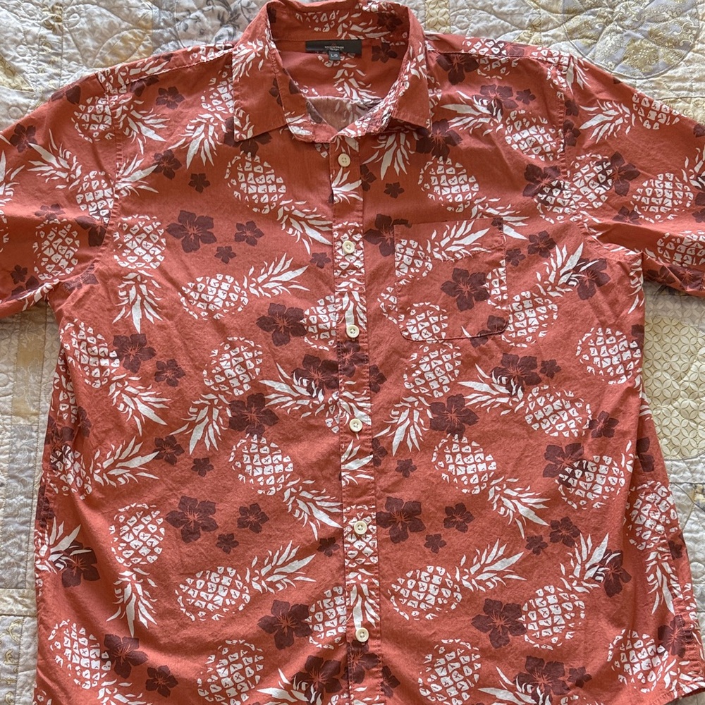 Mountain Ridge Men's Tropical Print Button Down Shirt - Picture 3 of 7